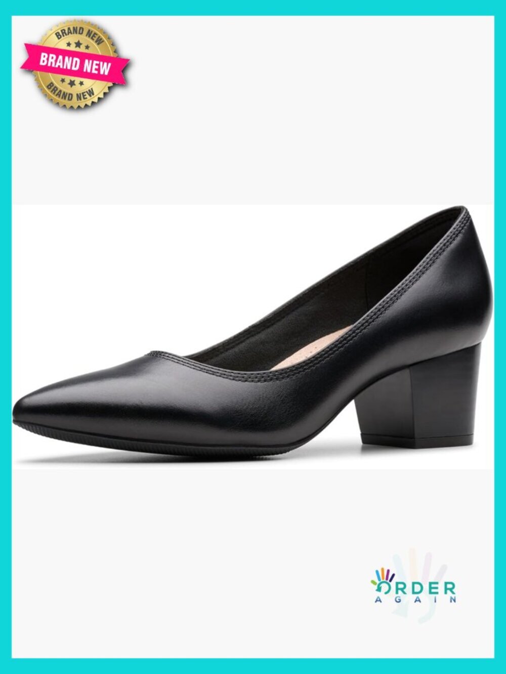 Block Heel Pumps Cushioned Leather Pull-On Fall Classic Work Shoes